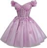 Evening Dress Women's 1011 New One-word Shoulder Celebrity Temperament Host Dress Piano Vocal Art Test Skirt