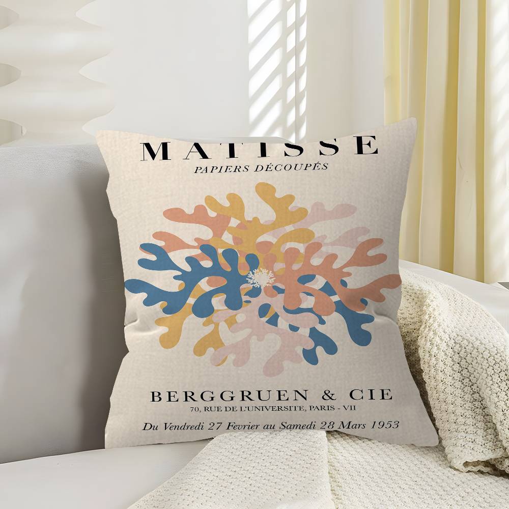 

Abstract Colorful Flower Matisse Cushion Cover Polyester Sofa Cushions Decorative Throw Pillows Home Decoration Pillowcover 30x30 cm
