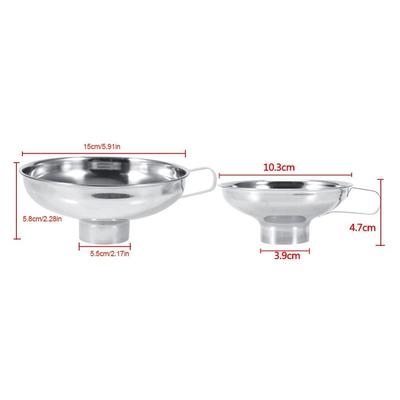 Lejek do przetworów z szerokim otworem z uchwytem na słoiki Masona, kuchenny lejek ze stali nierdzewnej z sitkiem na słoiki o regularnym i szerokim otworze