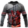 Vzor Vikings Podzim Pánské mikiny s kapucí Viking Mythology Potisk Unisex Pulovr Street Punk Bundy pro volný čas Kabát