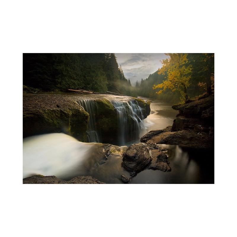 

Canvas Poster Forest Waterfall Landscape View Art Poster Wall Prints Painting Home Decor Gift No Frame A4-21x30cm