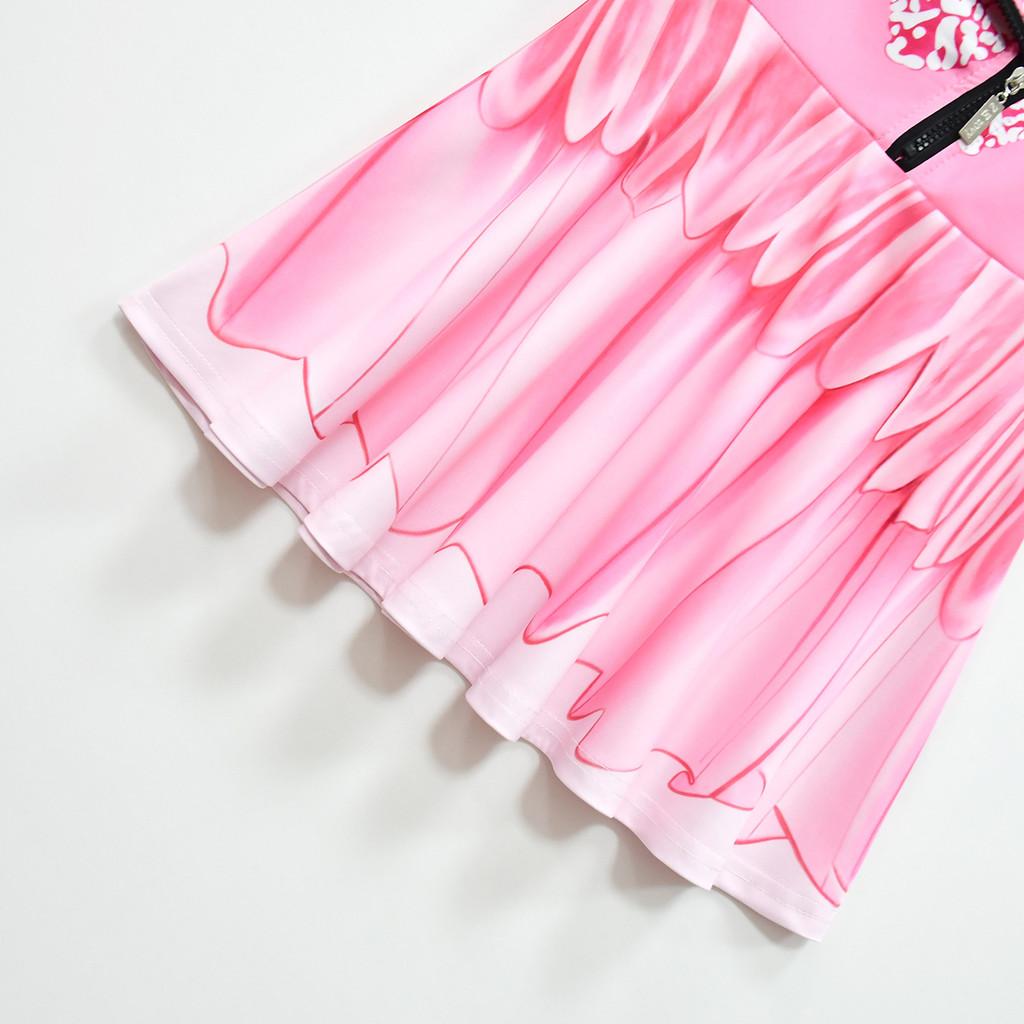 Kids Girls Anime Cartoon Animals Miss Printed Dress Pants Clothes Set Outfit Halloween Cosplay Costumes