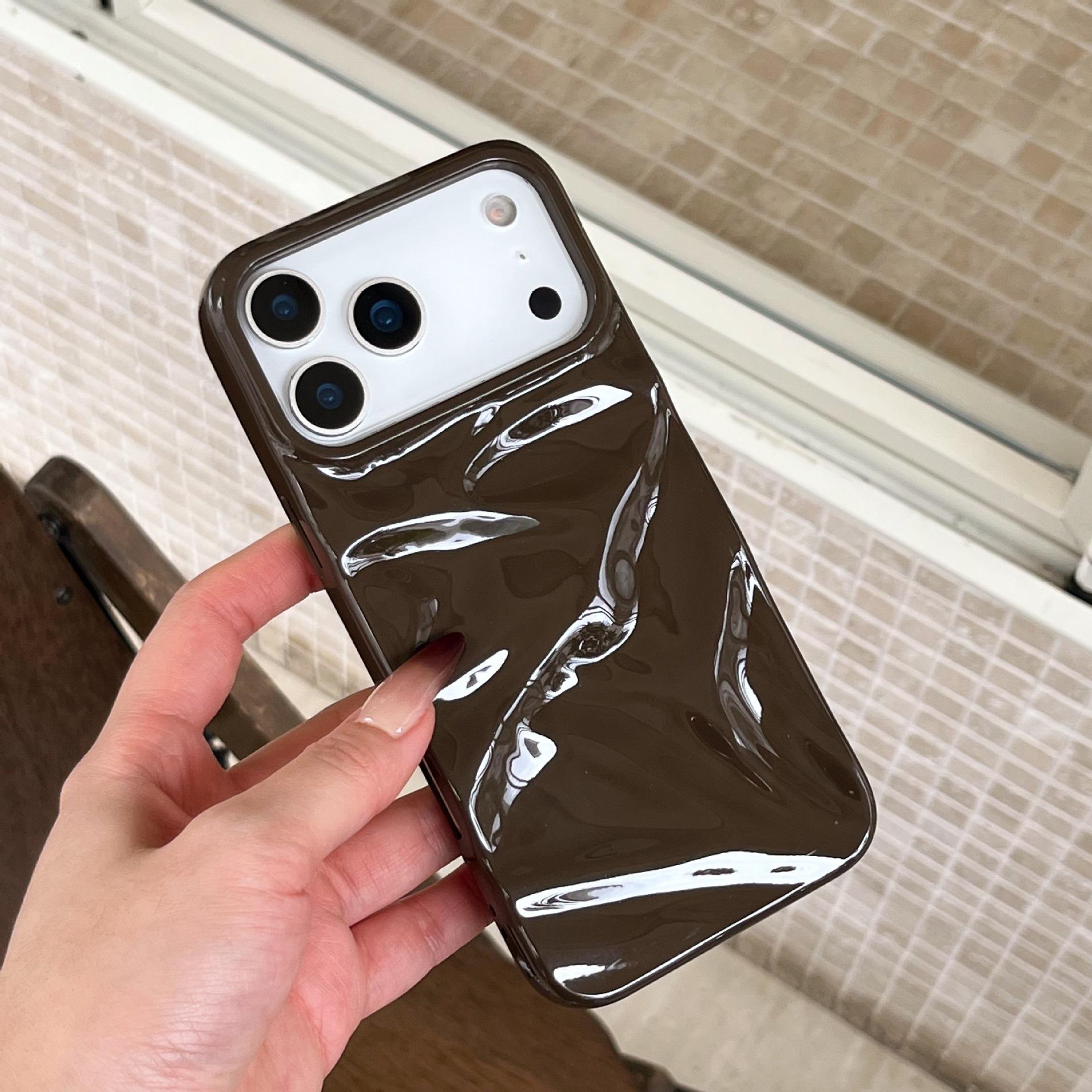 

Pleated 3D Soft Shell for iPhone17 Pro Max - Autumn/Winter Colors, Drop-Proof, Compatible with iPhone 15/16 Pro, 13/14/11 16