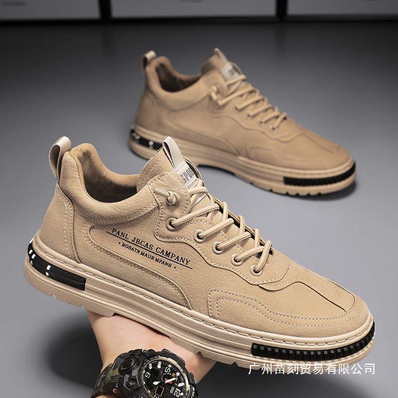 Waterproof and dirt-resistant tooling shoes, spring non-slip and wear-resistant board shoes, platform retro shoes.