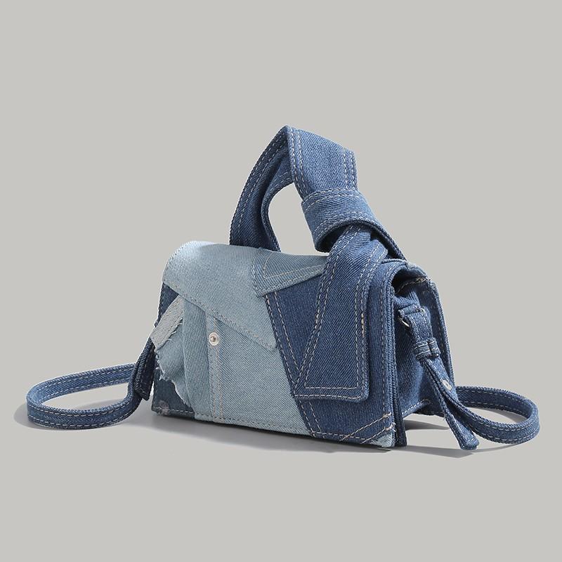 High Quality Denim Patchwork Women Crossbody Small Square Bag 2026 female Stylish Versatile Handbag Casual Shoulder Bag Niche