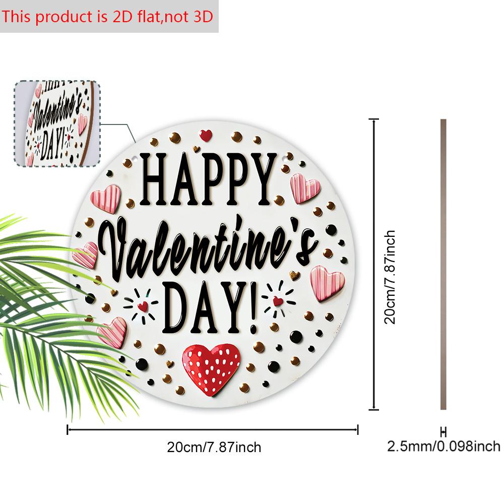 Happy Valentine's Day Wooden Sign - Unique Decorative Hanging Plaque with Romantic Love Pattern - Ideal Gift for Couple