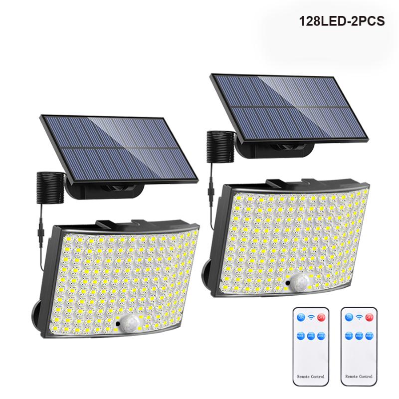 106 LED solární venkovní světlo, 348 LED reflektor, 228LEDIP65 vodotěsný pohybový senzor, detekce lidského těla, solární světlomet, bezpečnostní světlo, 3 režimy