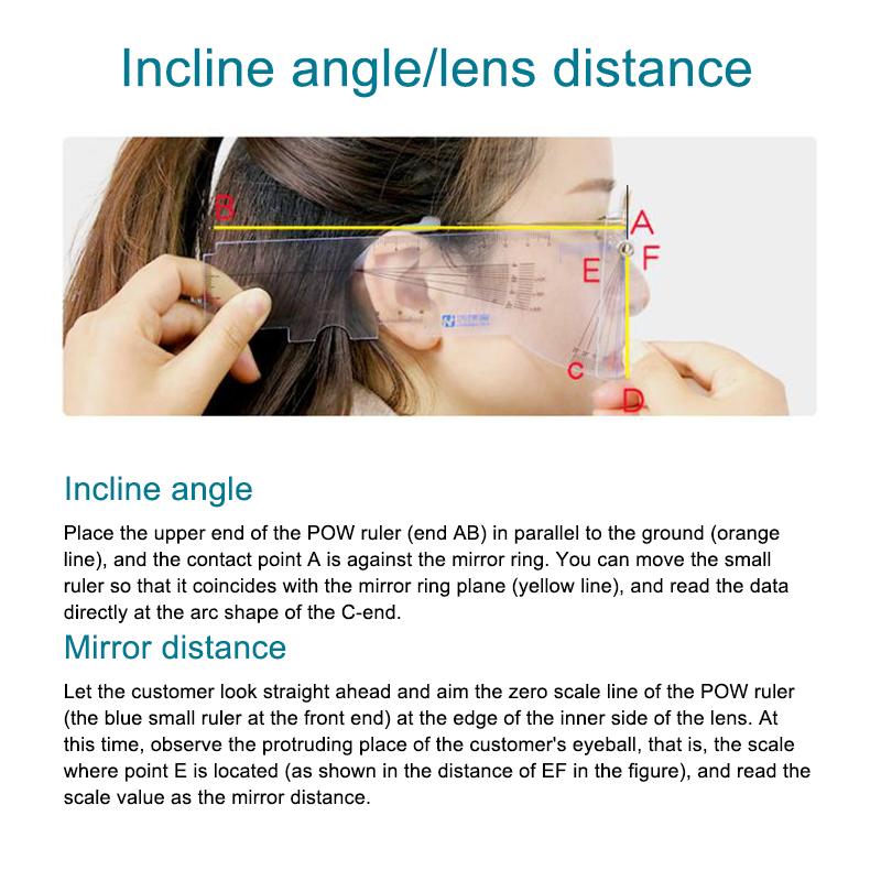 

1 шт. Многофункциональные вспомогательные инструменты для регулировки очков, измерительные инструменты, линейка для измерения косых углов, дальномер, глазной офтальмологический инструмент