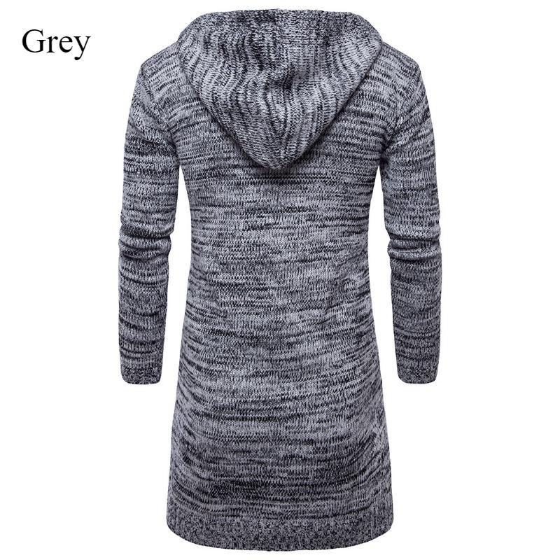 Herren Strickjacke mit Kapuze Dicker Pullover Winter Neuer Pullover zum Tragen eines warmen Freizeitmantels Schlanker bequemer modischer schwarzer Mantel