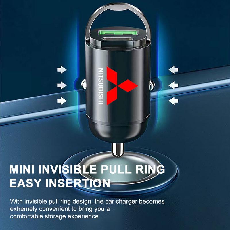 Car Charger 12-24V Lighter Fast Charging Adapter Car USB Type C Charger For Mitsubishi Pajero Outlander XL Montero Lancer Triton l200 Galant