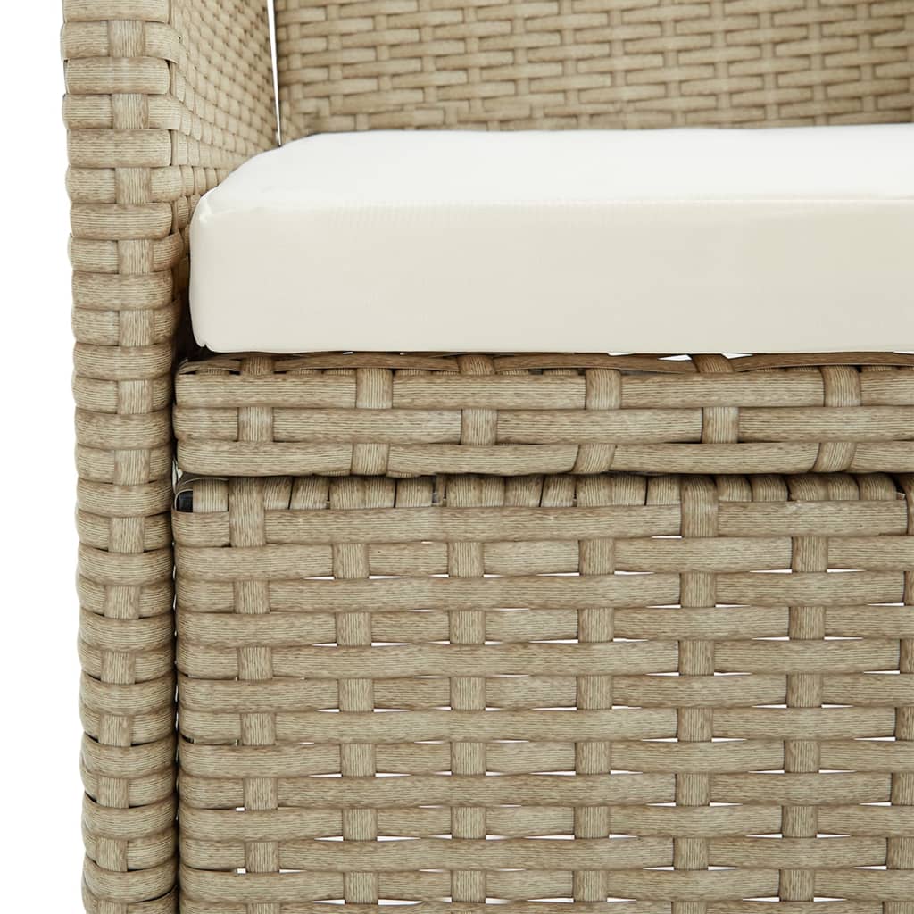 Vidaxl 5-Piece Garden Furniture Set with Cushions, Beige-Black