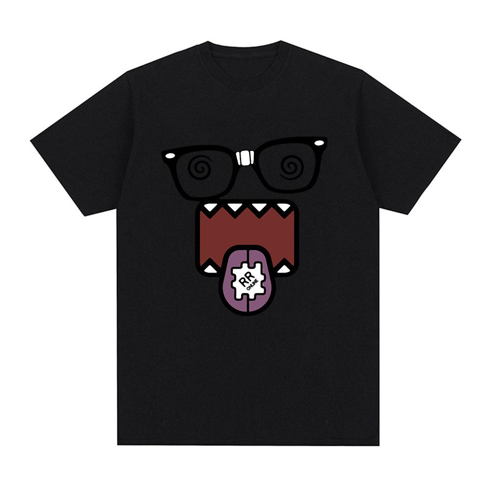 Domo Kun Funny Meme T Shirts Men's Women Clothing Cotton Casual T-Shirts Vintage Short Sleeve Oversized T-shirt Tops Streetwear