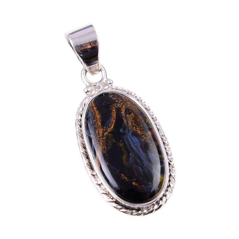 Natural Pietersite Gemstone Handmade 925 Solid Sterling Silver Pendant 1.5" p2C61