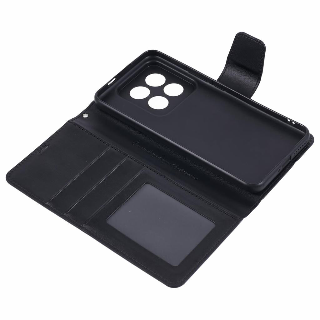 HANMAN Mill Series Cell Phone Cover for Xiaomi 14 Pro Case Phone Shell PU Leather Wallet