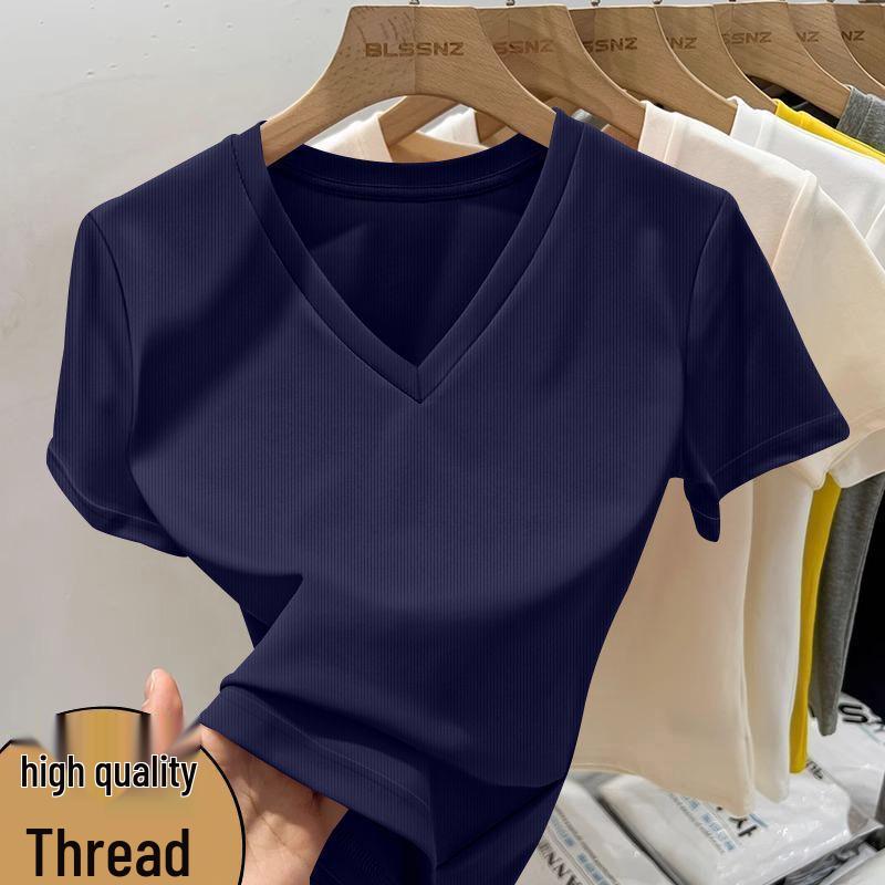 Trendy Ribbed Short-Sleeve Slim Fit Top for Women - Flattering Spring/Summer 2026 Essentials