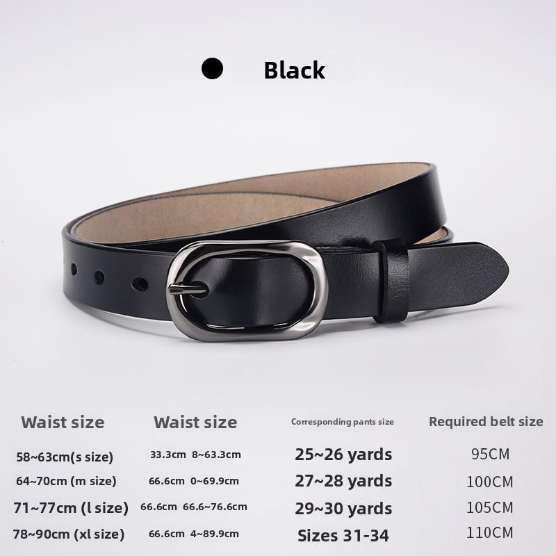 

Mei Mary Ready-to-ship minimalist women s genuine leather belt - casual, versatile pin buckle belt for women 105cm чёрный
