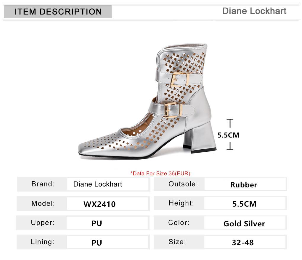 Fashion Summer Sexy Brand Gold Silver Gladiator Sandals Platform Summer Mesh Grid Buckle Thick Heels Ankle Boots Roman Sandals For Woman