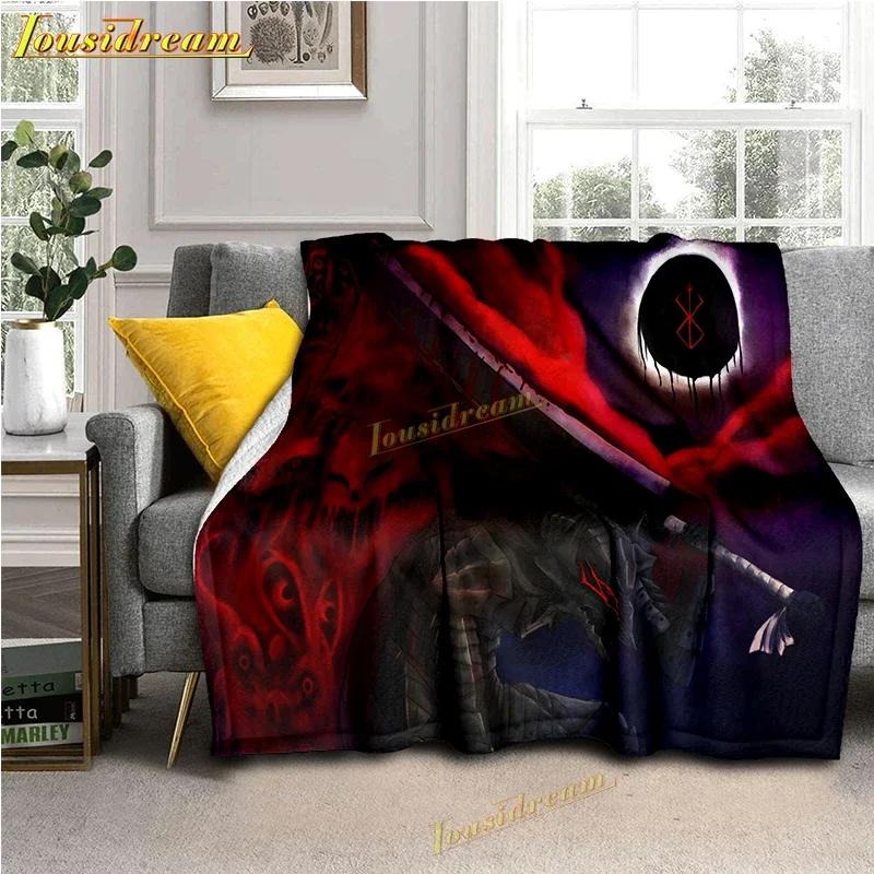 Berserk Printing Plush Blanket Adult Fashion Quilts Special Anime Flannel Home Office Washable Kids Sherpa Bedspread Cover