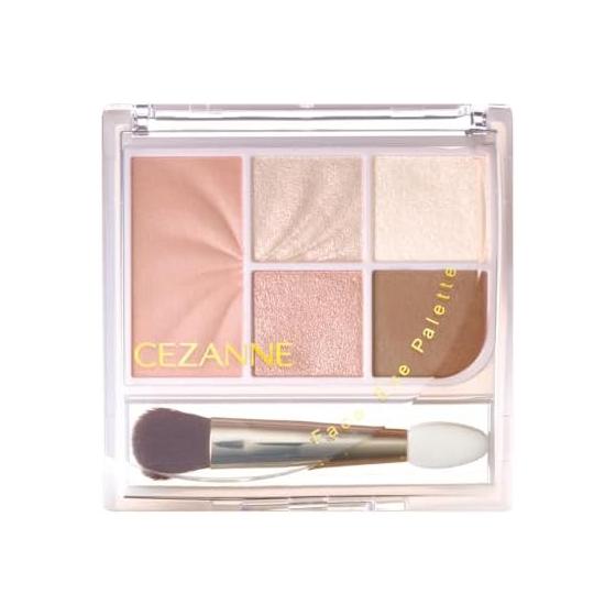 Cezanne Face Eye Palette 01 Pure Coral 2.85g Palette that completes cheek and eye makeup in one