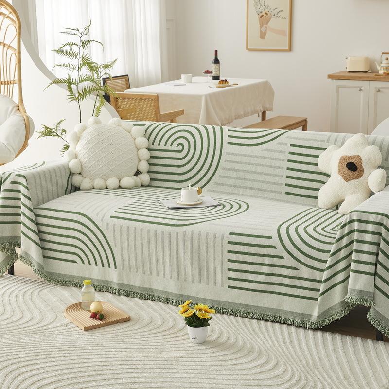 Nordic Chenille Sofa Cover 1 /2 /3 /4 /5 Seater Anti Cat Scratch Reversible Sofa Towel Throw Blanket Couch Furniture Slipcovers