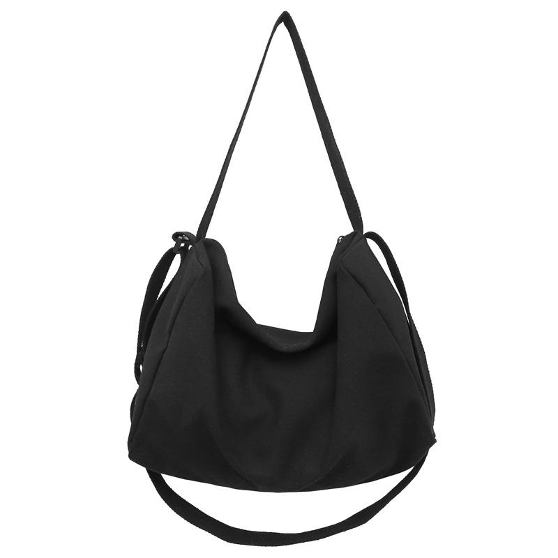 Canvas bag Large capacity messenger bag Female student school bag Handheld shoulder canvas bag
