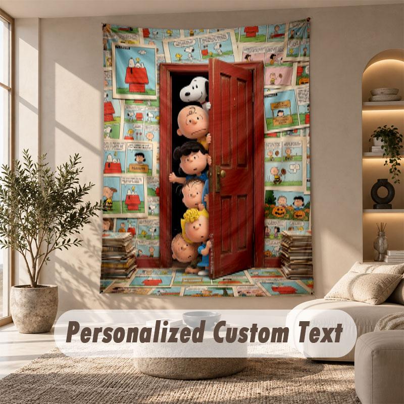 Wall Hanging Tapestry Art Cloth Bedroom Room Background DecorSnoopy Peanuts