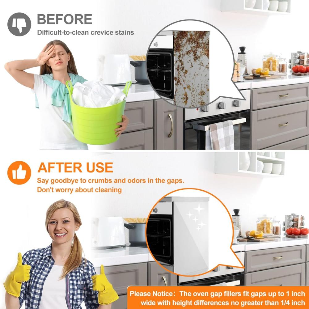 Silikonstreifen für die Abdeckung des Spaltes zwischen Kochfeld und Arbeitsplatte, hitzebeständiger Ofenspaltfüller, Abdichtung, schmutzabweisend und leicht zu reinigen