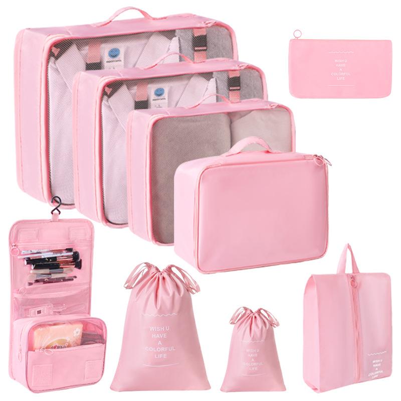 6/7/8/9/10 Pcs Set Travel Organizer Storage Bags Suitcase Packing Cubes Set Cases Portable Luggage Clothes Shoe Tidy Pouch Folding