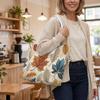 Autumn Leaf Print Tote Bag Casual Portable Handbag for Daily Use
