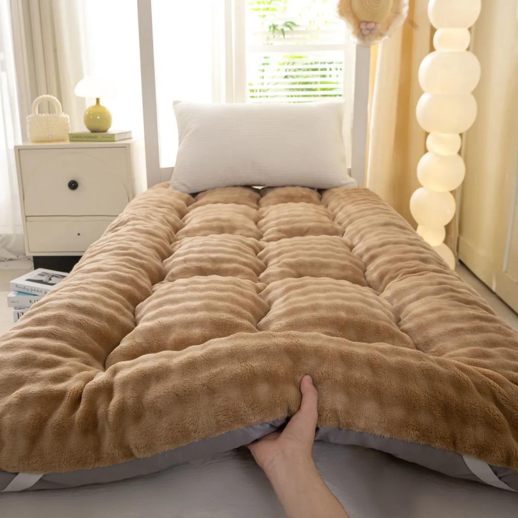 WTEMPO Winter Thickened Plush Bedroom Bed Sheet Tatami Plush Pads Foldable High Quality Soft Mattress School Dormitory Mattress