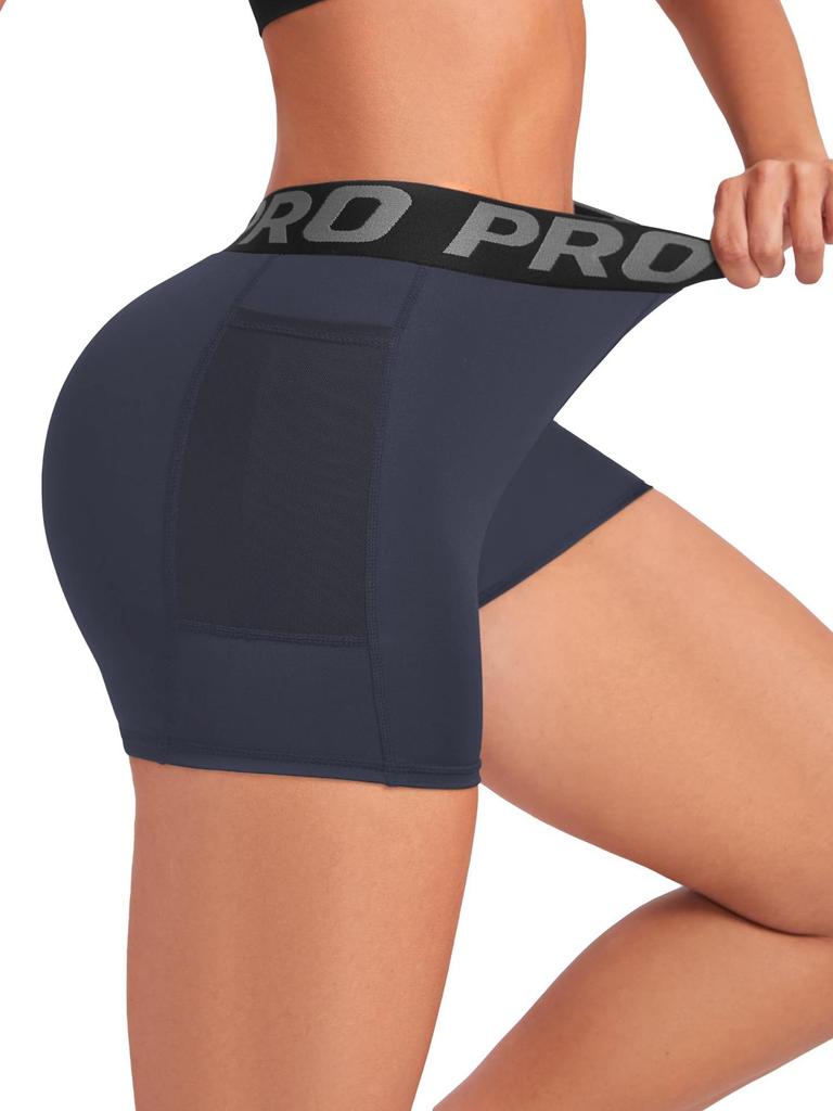 Women's Quick-Dry Fitness Shorts with Pocket - Running, Training & Yoga