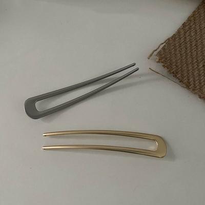 Beauty Metal U Shape Barrettes Simple Vintage Hair Sticks Fashion Cold Style Hair Clip Hair Accessory