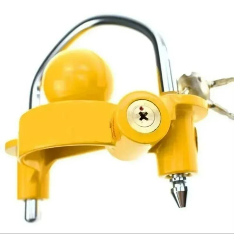 Universal U‑Shape Trailer Coupler Lock Anti‑Theft Hitch Lock Heavy Duty Trailer Tongue Security Lock with 2 Keys
