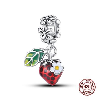 Charms Copper Strawberry Pendants Charms Fit Original Charms Bracelets Necklace Beads Diy Jewerlry Accessories