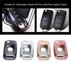 Car Key Case Car-styling Real with Key Chain Auto Accessories Key Bag Cover Protector