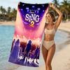 Beach Towel with Sing Pattern - soft,absorbent,machine washable Lightweight&Modern,swimming,Travel Essentials