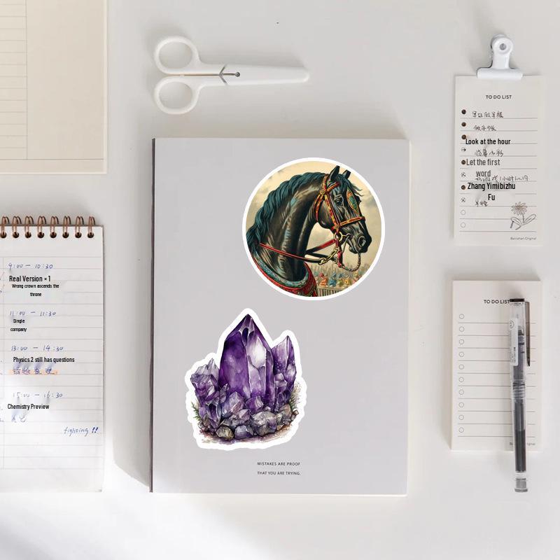 Marandi Retro Plant & Flower Stickers - 50 Sheets for Journaling & Laptops