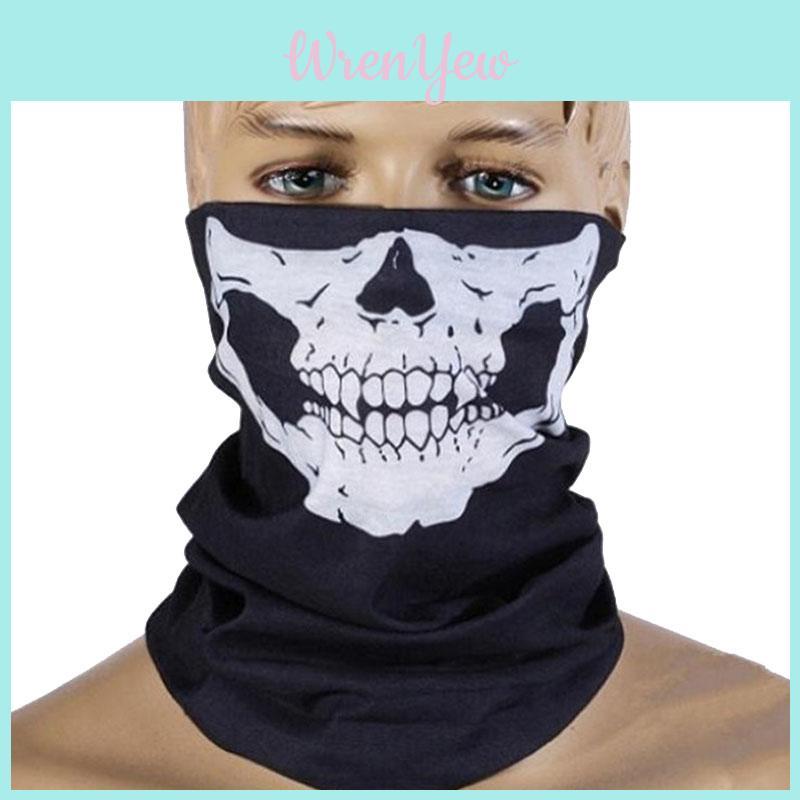 Multifunktionale Geister-Totenkopf-Gesichtsmaske für ultimativen Schutz vor Kälte und UV-Strahlen