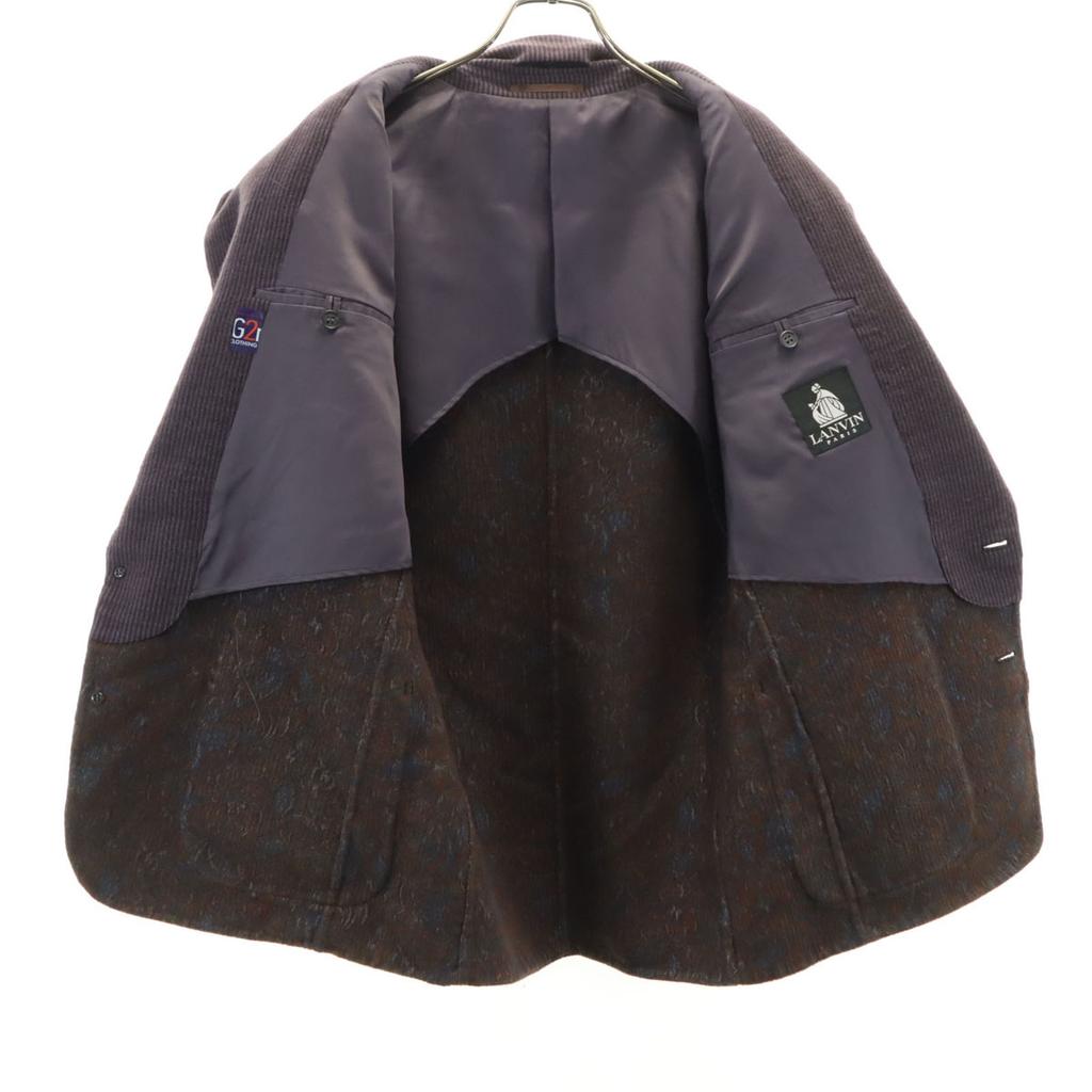 Lanvin 90s Wool Blend Old Stripe Tailored Jacket 48-35 Purple Men's Used