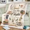 One More Chapter Fleece Blanket, Book Lover Gift from Mom, Cozy Reading Nook Throw, Reader Gift for Her, Birthday Christmas Personalized
