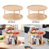 Organizer Seasoning Rack Makeup Vanity Tray Rotatable 2 Tier Seasoning Bottle Holder Turntable Stand for Bathroom Pantry