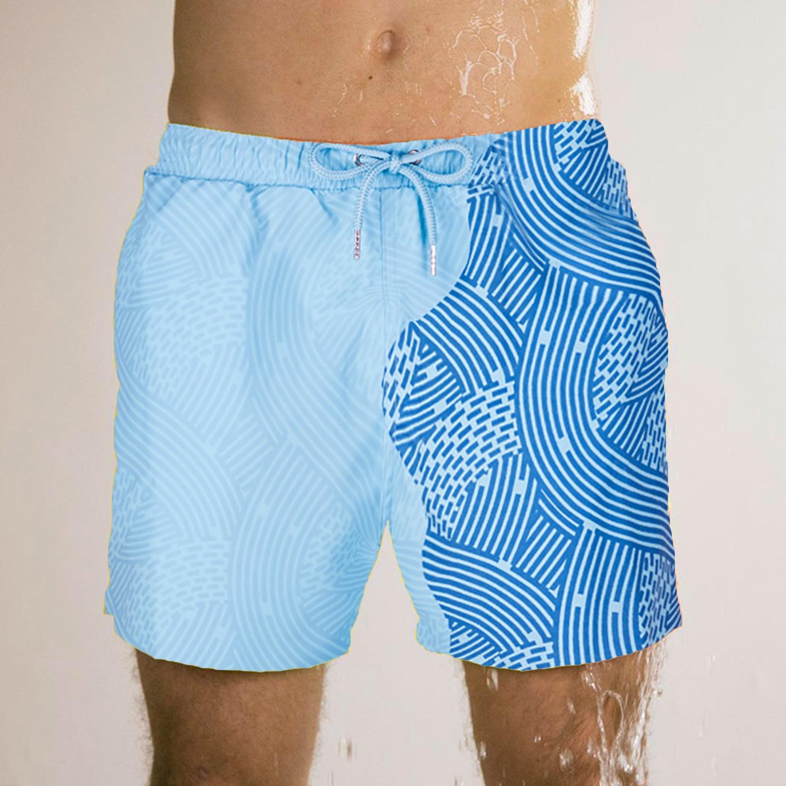 

Детские плавки, меняющие цвет воды, пляжные шорты, меняющие цвет M светло-синий