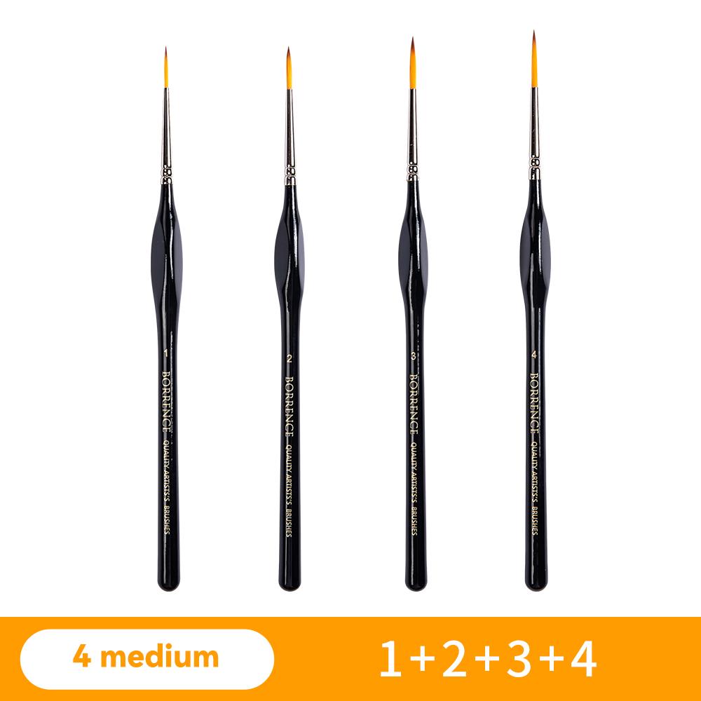 3/4/5/9pcs Miniature Paint Brushes Set Artists Micro Detail Fine Tip Paintbrushes for Gouache Watercolor Oil Acrylic Face Paint