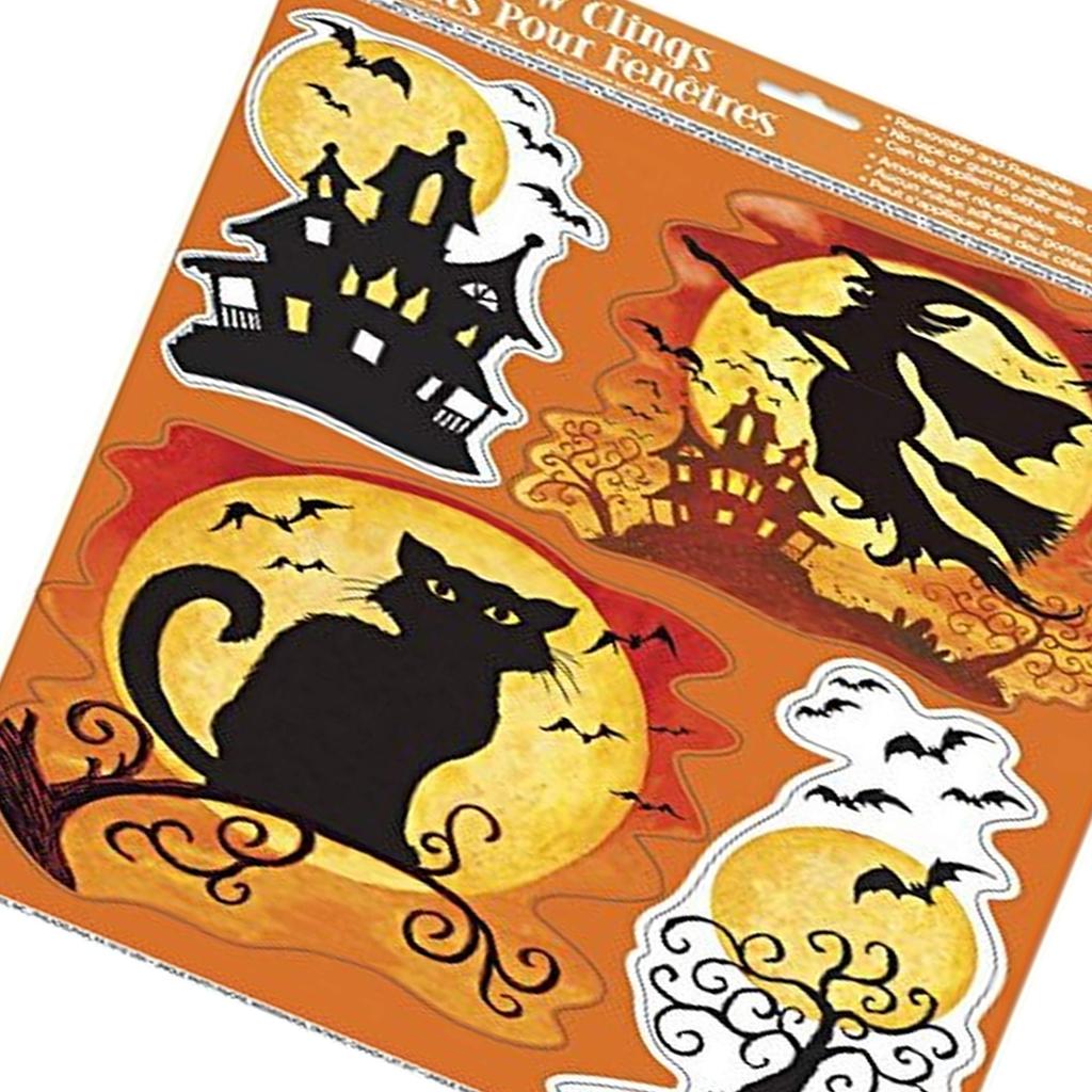 Unique Party Spooky Halloween Window Sticker Sheet
