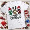 Paw Print Christmas T-Shirt Tee #MC