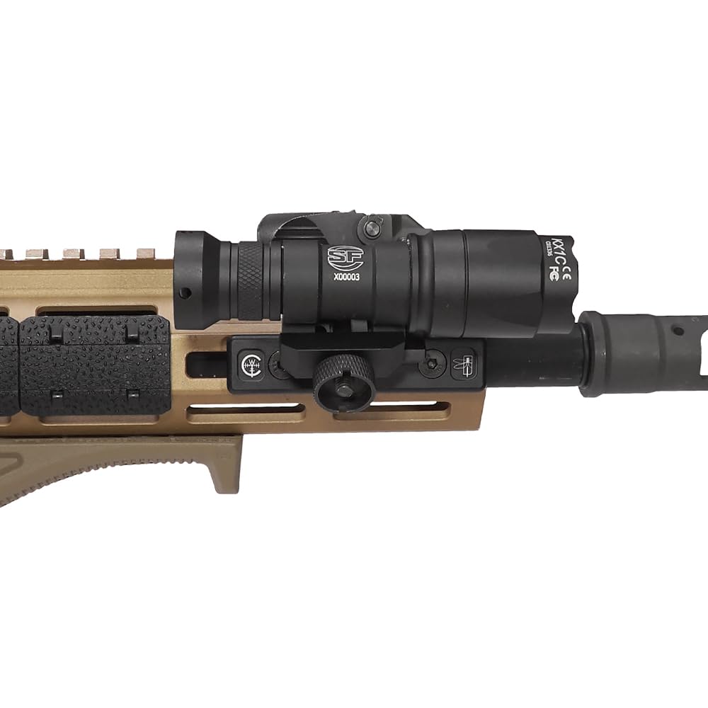 Ryohin Takehin M-LOK Compatible Offset Adaptive Light Mount for SF M300/M600 Mod Lights with 20mm Rails, Black (Offset Adaptive Light Mount Replica)