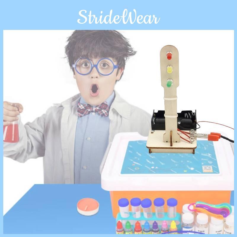 Wooden Diy Traffic Signal Light Educational Toy For Kids Science Experiment Stem Education