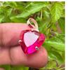 20.35 Ct Natural Pink Sapphire Trillion Cut 925 Sterling Silver Pendant Gemstone