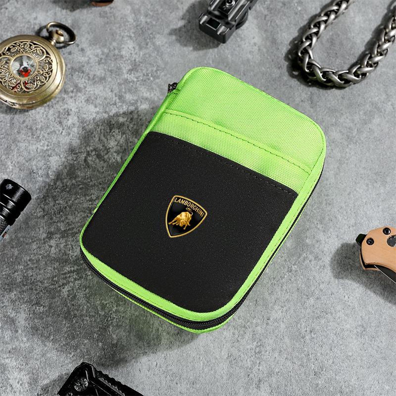 Sticker Travel Portable Car Emblem Personalised Mini Wallet For Lamborghini Urus Huracan Aventador Premium Interior Accessories HH71