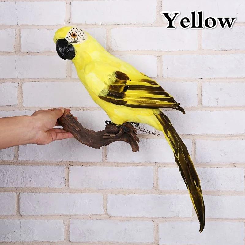 New 60/45cm Simulation Parrot Handmade Foam Feather Macaw Lawn Figurine Ornament Fake Animal Bird Garden Prop Decoration